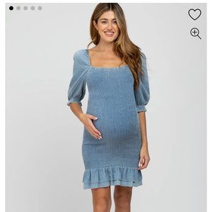 Light Blue Denim Maternity Dress - Pink Blush Maternity